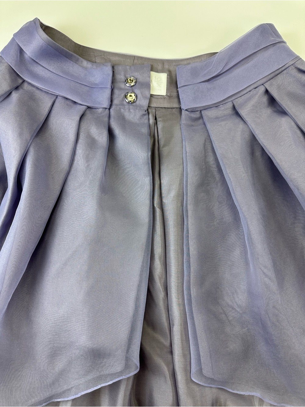 HOAX Couture Lilac Organza Hi Low Skirt Fairycore Formal Cosplay Dreamy Medium - Picture 8 of 9